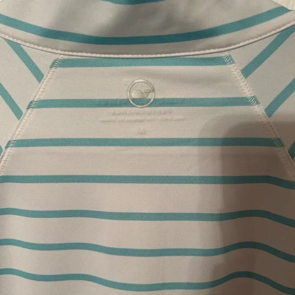 Vineyard Vines Teal and White Striped Top - Picture 3 of 4